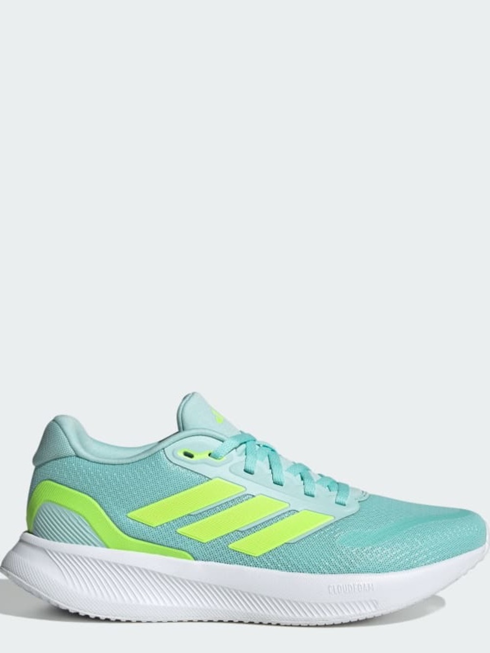 Adidas RUNFALCON 5 RUNNING SHOES Women’s 8.5 Green Flash Aqua & Lucid Lemon NWT